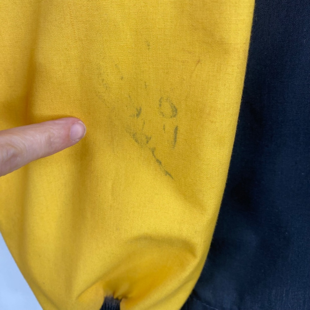 VTG Yamaha Jacket M 70s Unlined Yellow Motocross Moto Racing Medal Patch Pocket - Picture 5 of 14